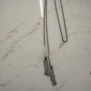 Kendra Scott Phara Silver lariat necklace